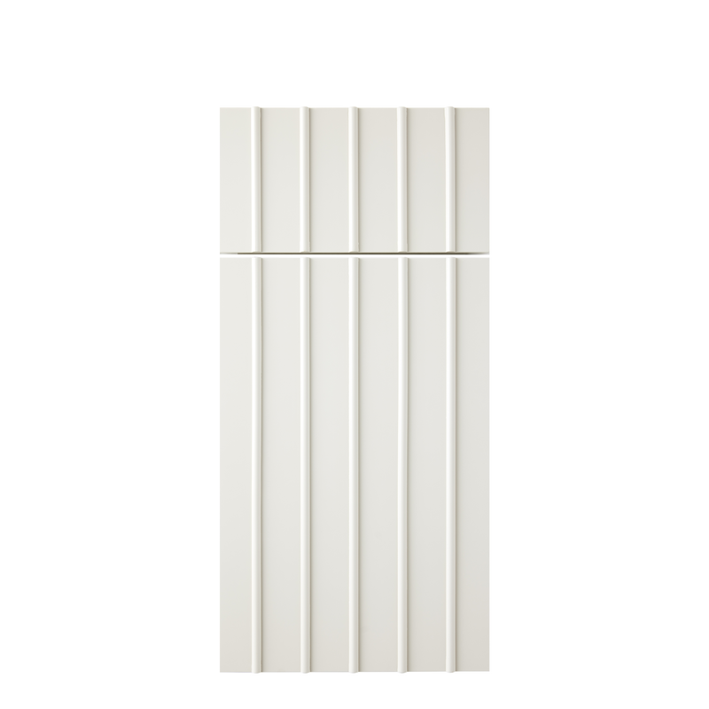 Isla Porter's Drea cabinet door style in "Lost Sock" paint color