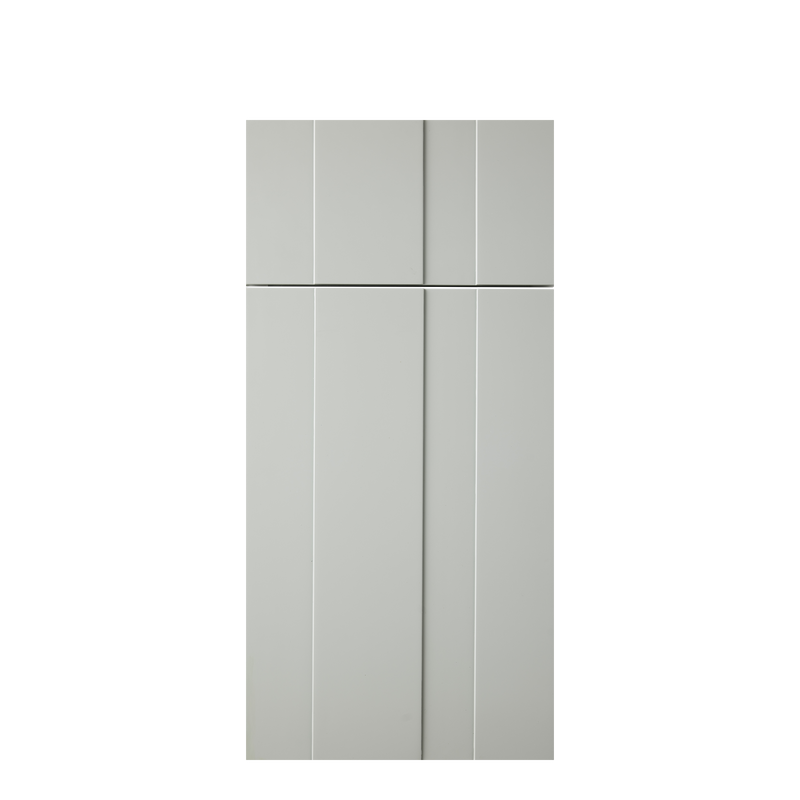 Isla Porter's Fara cabinet door style in "Icy" paint color