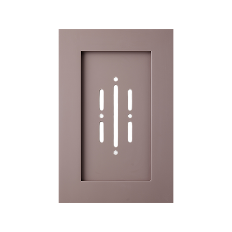 Isla Porter's Jane cabinet door style in "Such a Gem" paint color with the Maud cutout