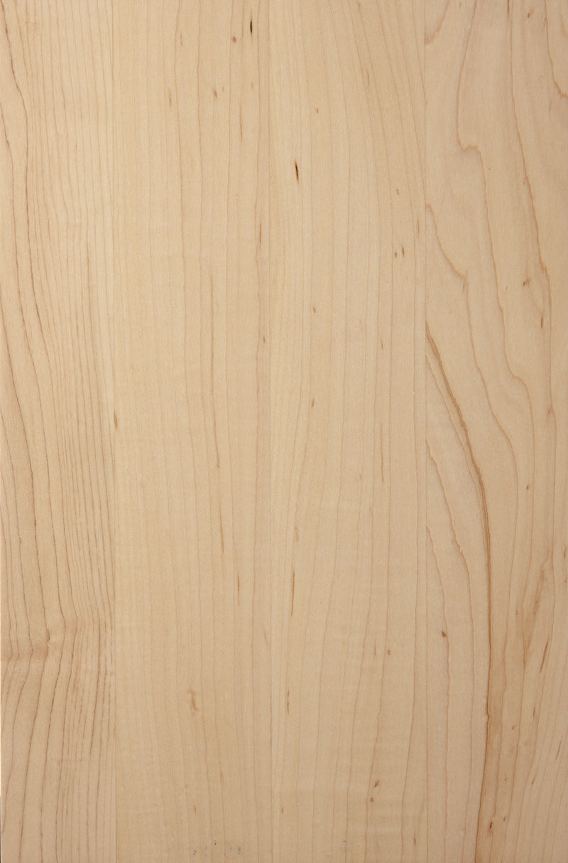 Isla Porter's "Mixed Nuts" wood finish sample on quartersawn Maple wood