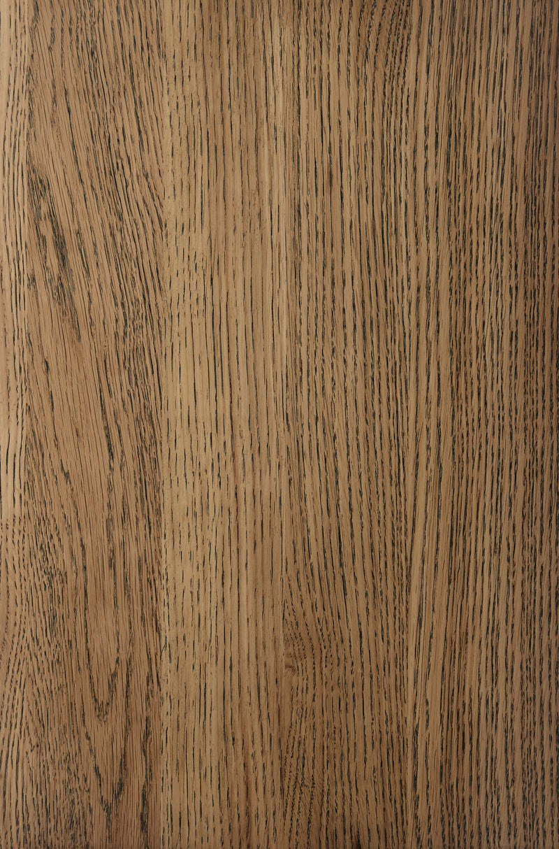 Isla Porter's "Raw Sugar" wood finish sample on White Oak wood