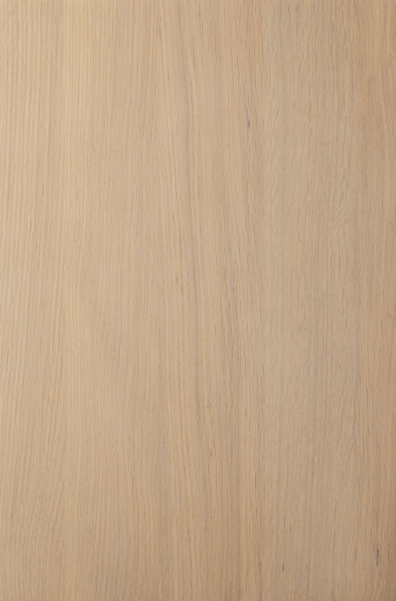 Isla Porter's "Froth" wood finish sample on White Oak wood